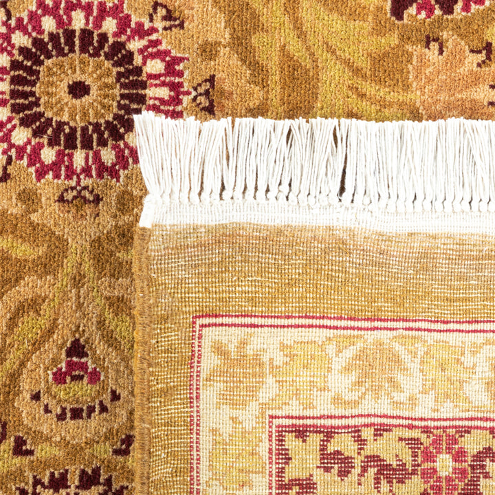 Yellow Traditional Wool Rug - 9'1" x 13'