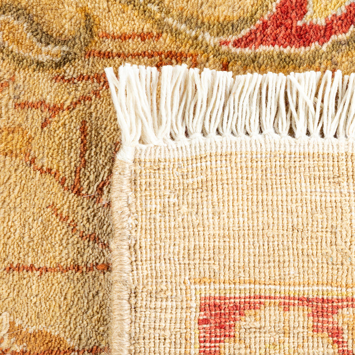 Yellow Traditional Wool Rug - 9'1" x 12'8"