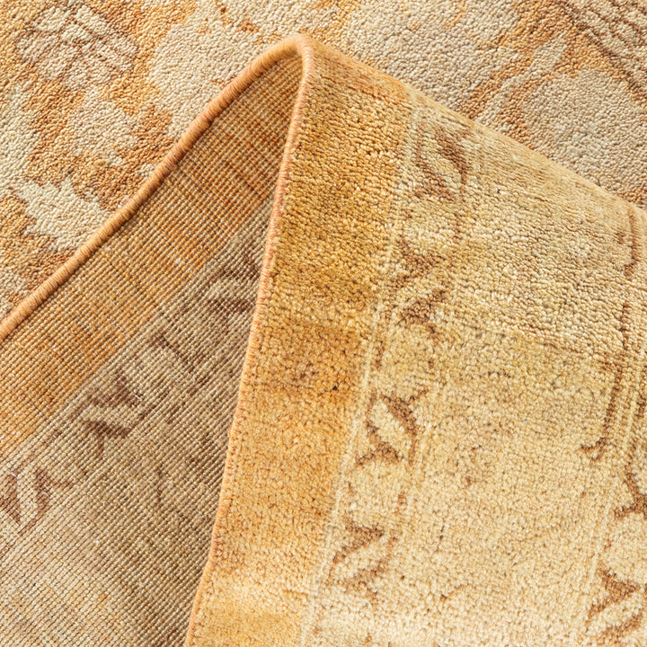 Brown Traditional Wool Rug - 9'4" x 11'10"