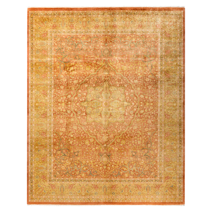 Brown Traditional Wool Rug - 8'4" x 10'4"