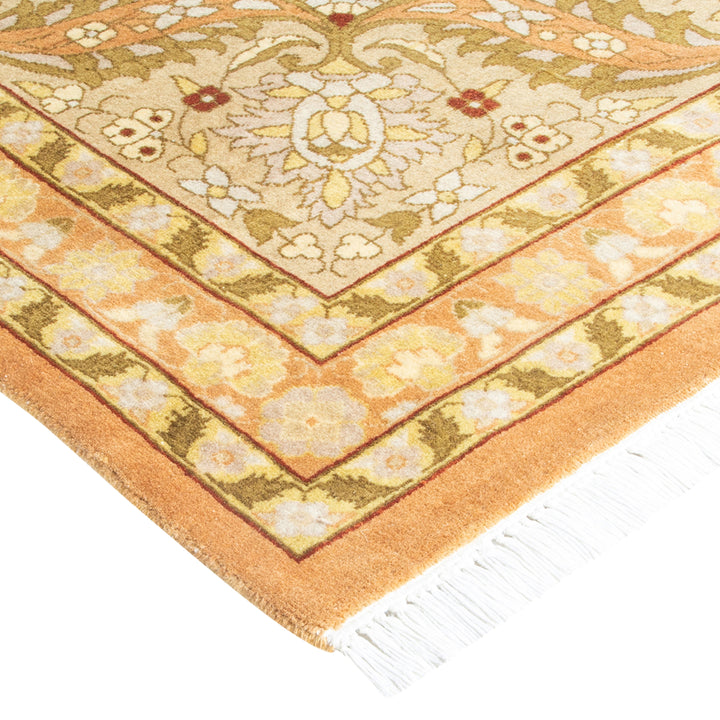 Brown Traditional Wool Rug - 9'3" x 12'5"