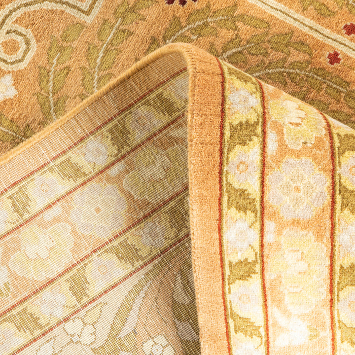 Brown Traditional Wool Rug - 9'3" x 12'5"