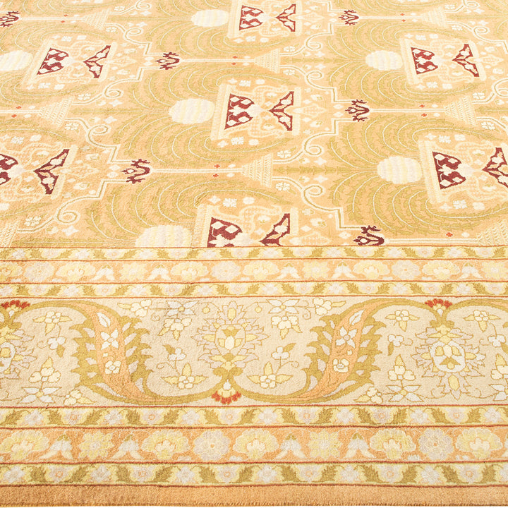 Brown Traditional Wool Rug - 9'3" x 12'5"