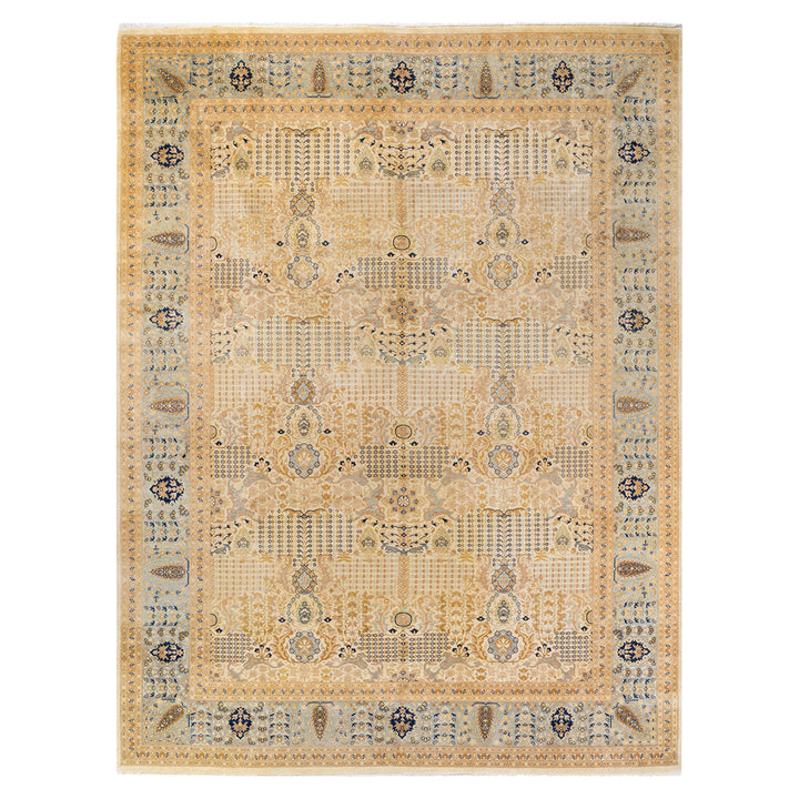 Ivory Traditional Wool Rug - 9'2" x 12'1"