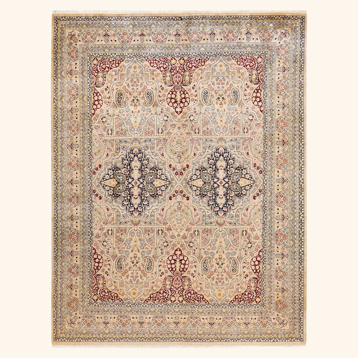 Ivory Traditional Wool Rug - 8'1" x 10'6"