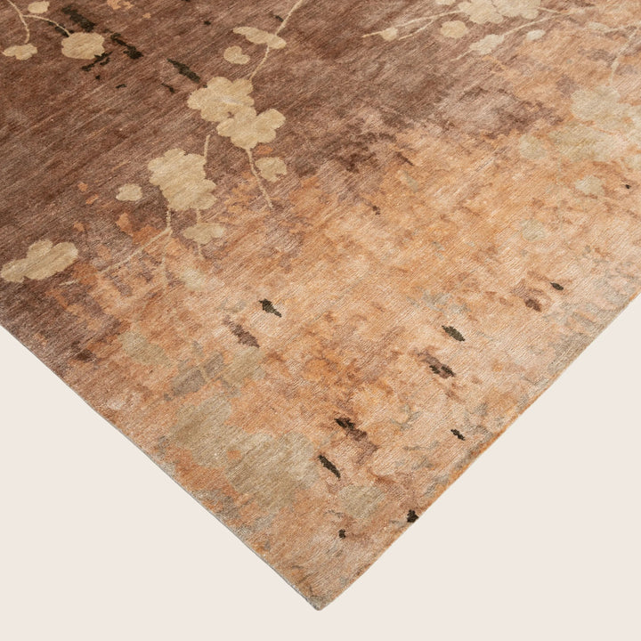 Aurora Contemporary Tibetan Silk Rug Blush / 9x12