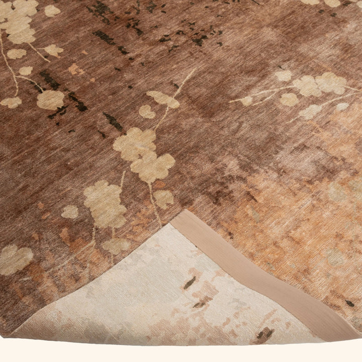 Aurora Contemporary Tibetan Silk Rug Blush / 9x12