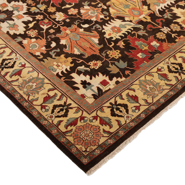 Charcoal Traditional Wool Rug - 6' x 9'