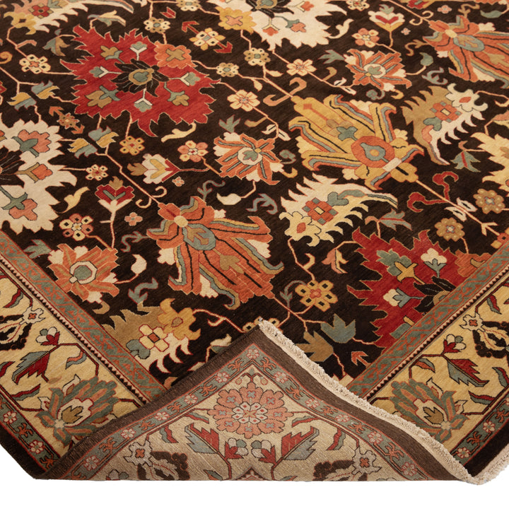 Charcoal Traditional Wool Rug - 6' x 9'