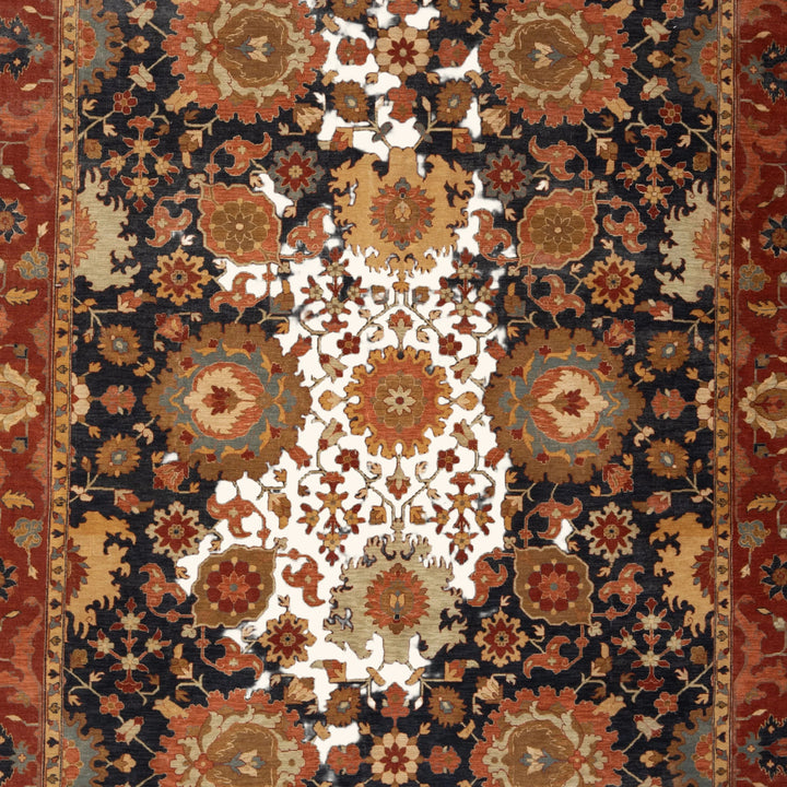 Blue Traditional Wool Rug - 6' x 9'