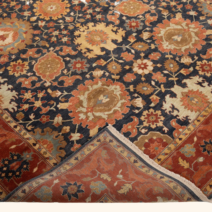 Blue Traditional Wool Rug - 6' x 9'