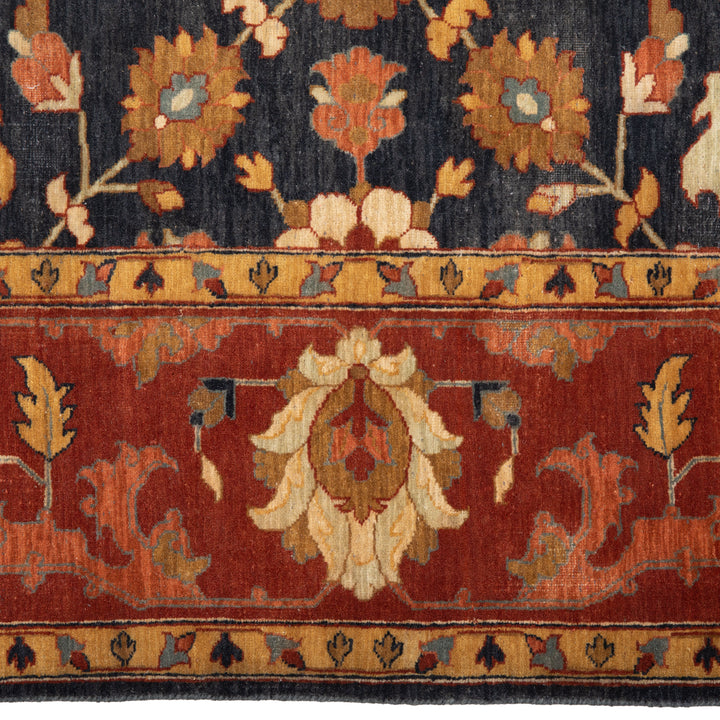 Blue Traditional Wool Rug - 6' x 9'
