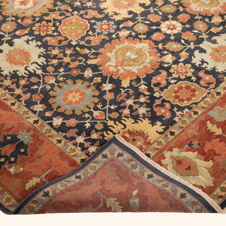 Blue Traditional Wool Rug - 8' x 10'