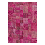 Image for Pink Patchwork Wool Rug - 9' x 12'
