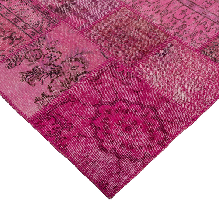Image for Pink Patchwork Wool Rug - 9' x 12'