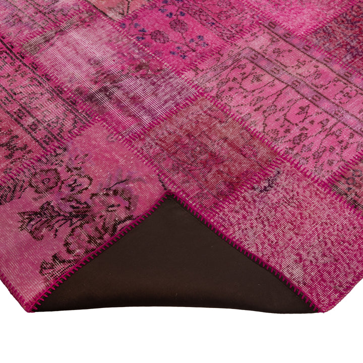 Image for Pink Patchwork Wool Rug - 9' x 12'