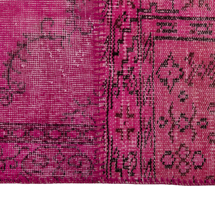 Image for Pink Patchwork Wool Rug - 9' x 12'
