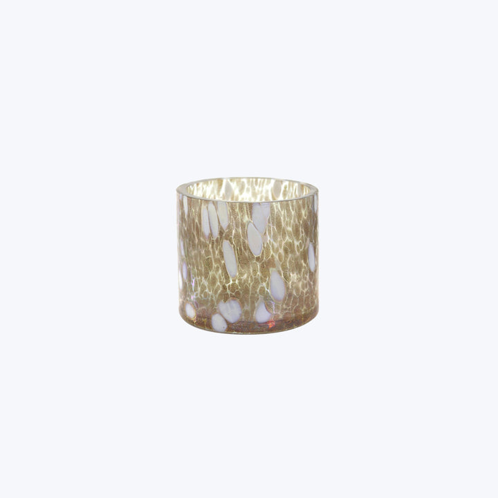 Mottled Glass Votive Gold