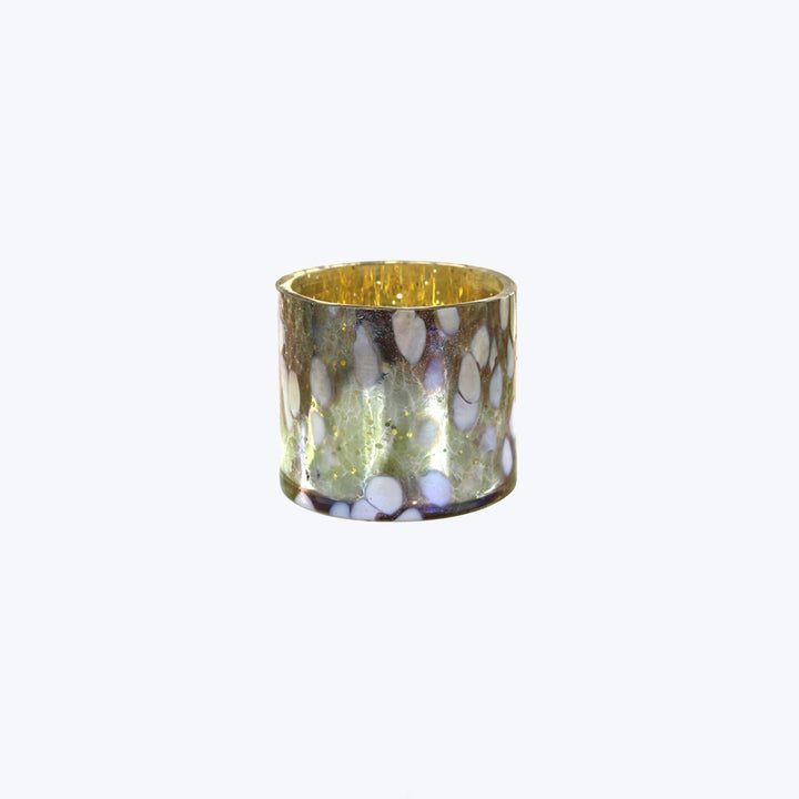 Mottled Glass Votive Silver