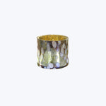Mottled Glass Votive Silver