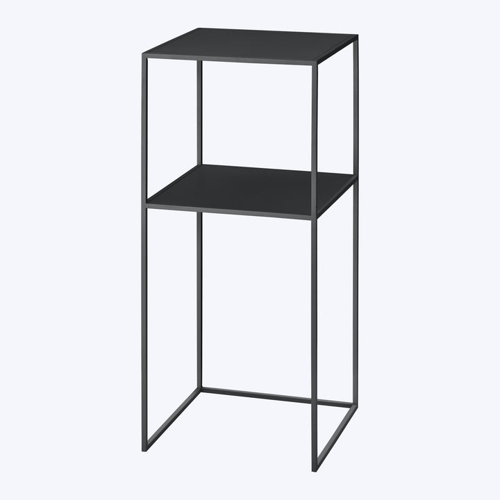 FERA Pedestal Table with Shelf Black