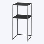 FERA Pedestal Table with Shelf Black