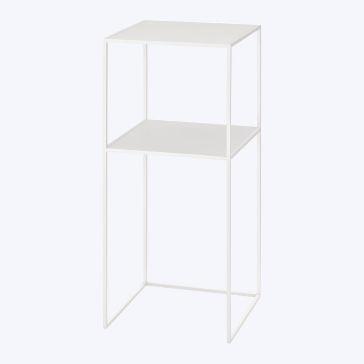 FERA Pedestal Table with Shelf White