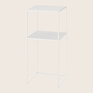 FERA Pedestal Table with Shelf Black - hover