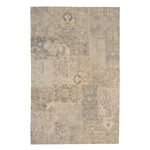 Grey Patchwork Wool Rug - 6' x 9'