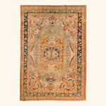 Image for Beige Multicolored Antique Persian Tabriz Wool Rug - 7' x 10'