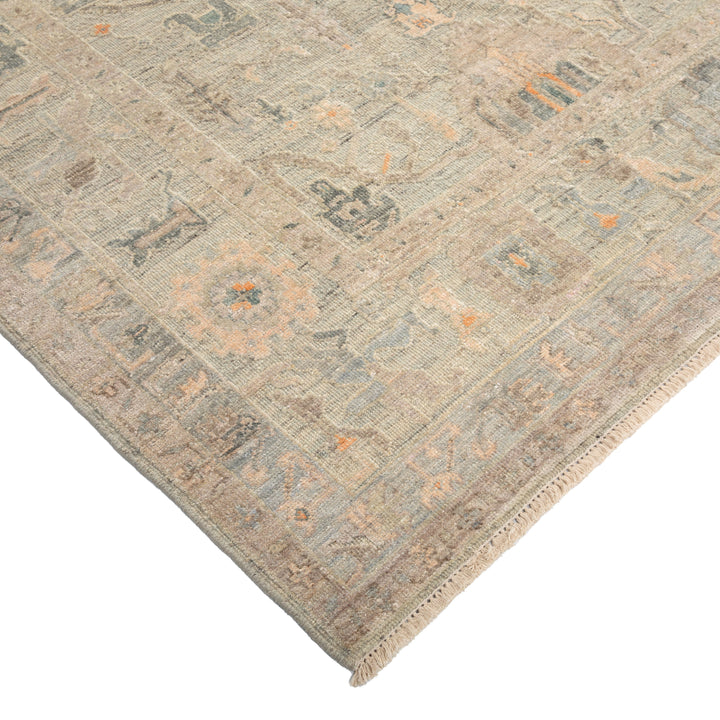 Brown Silk and Wool Area Rug - 9' x 12'