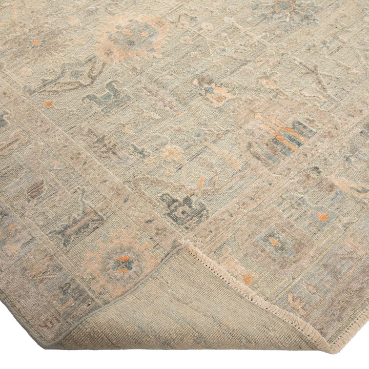Brown Silk and Wool Area Rug - 9' x 12'