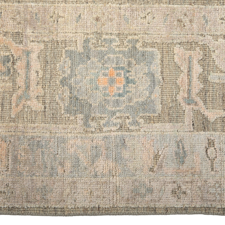 Brown Silk and Wool Area Rug - 9' x 12'