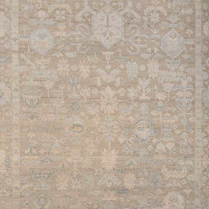Aqua Silk and Wool Area Rug - 9' x 12'