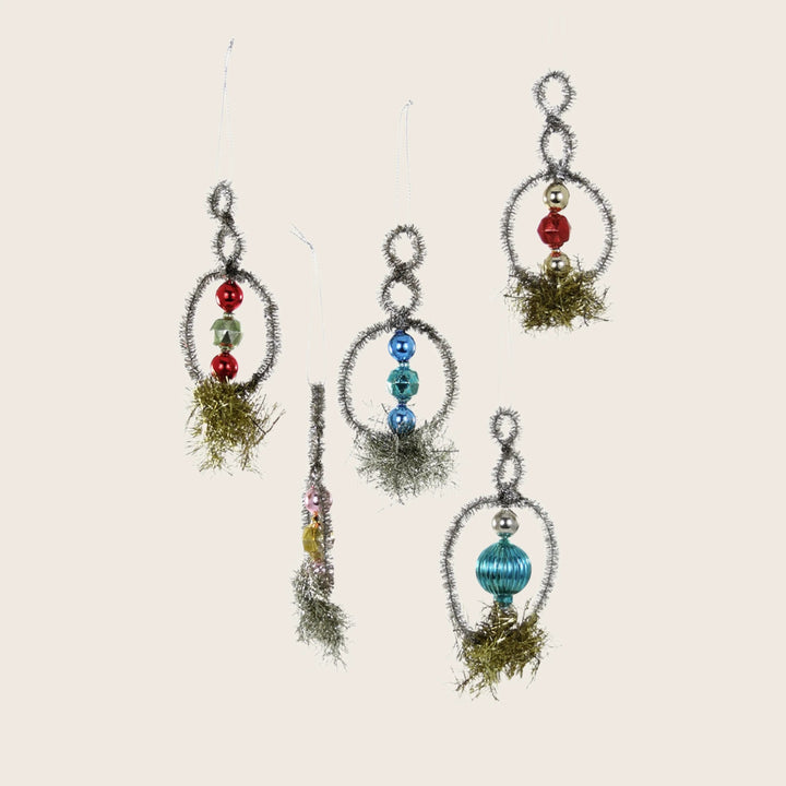 Vintage Caged Tinsel Red/Green
