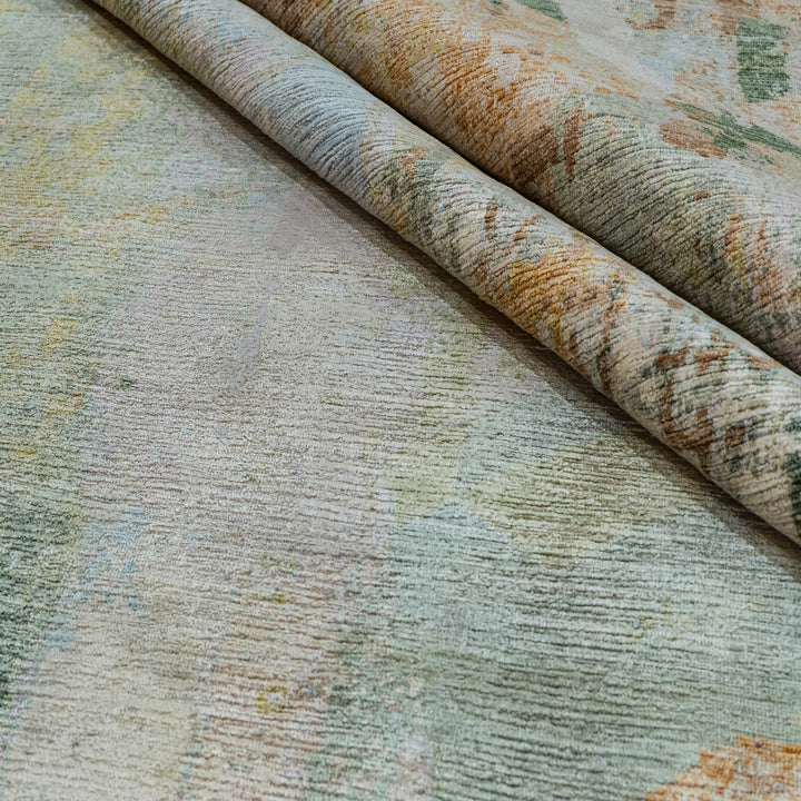 Sage Contemporary Wool Silk Blend Rug - 9' x 12'