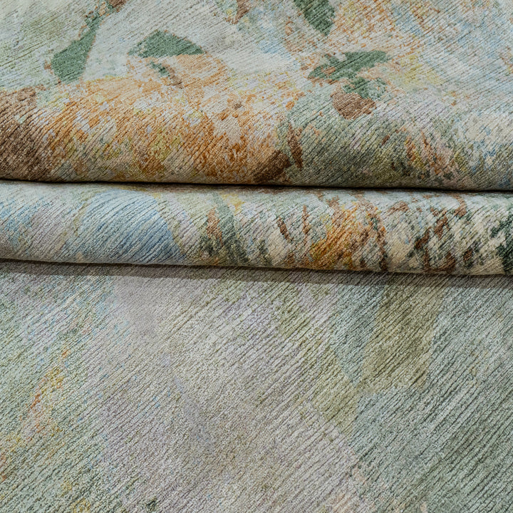 Sage Contemporary Wool Silk Blend Rug - 9' x 12'