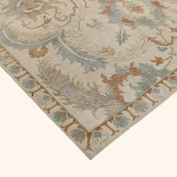 Traditional Wool Silk Rug Cloud / 8x10
