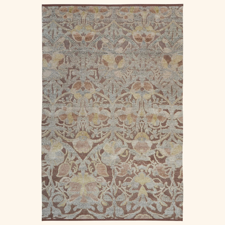 Gold Transitional Silk Rug - 6' x 9'