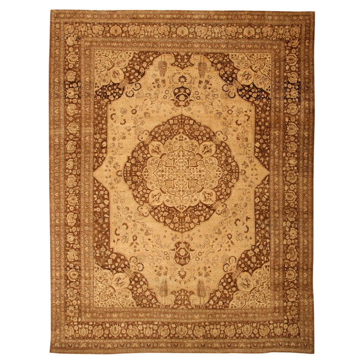 Antique Persian Tabriz Wool Rug - 12'9" x 17'3"