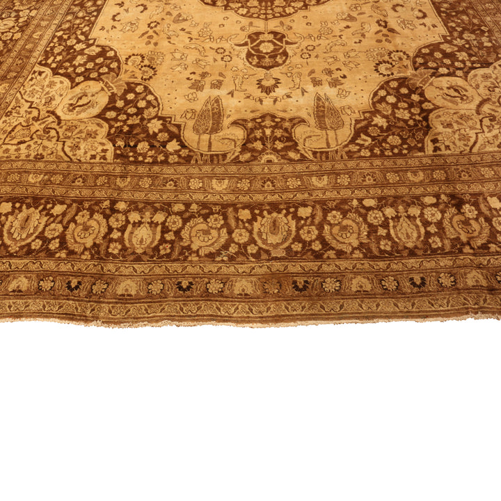 Antique Persian Tabriz Wool Rug - 12'9" x 17'3"