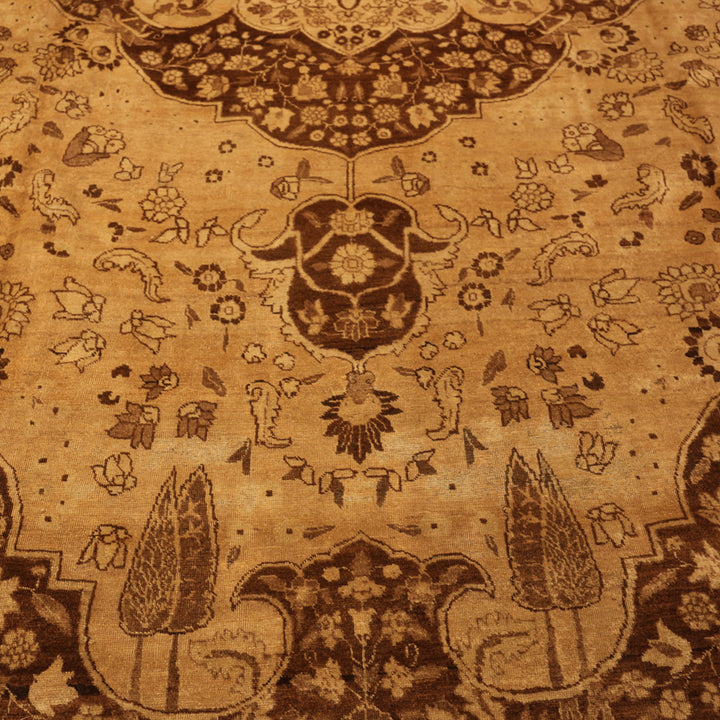 Antique Persian Tabriz Wool Rug - 12'9" x 17'3"