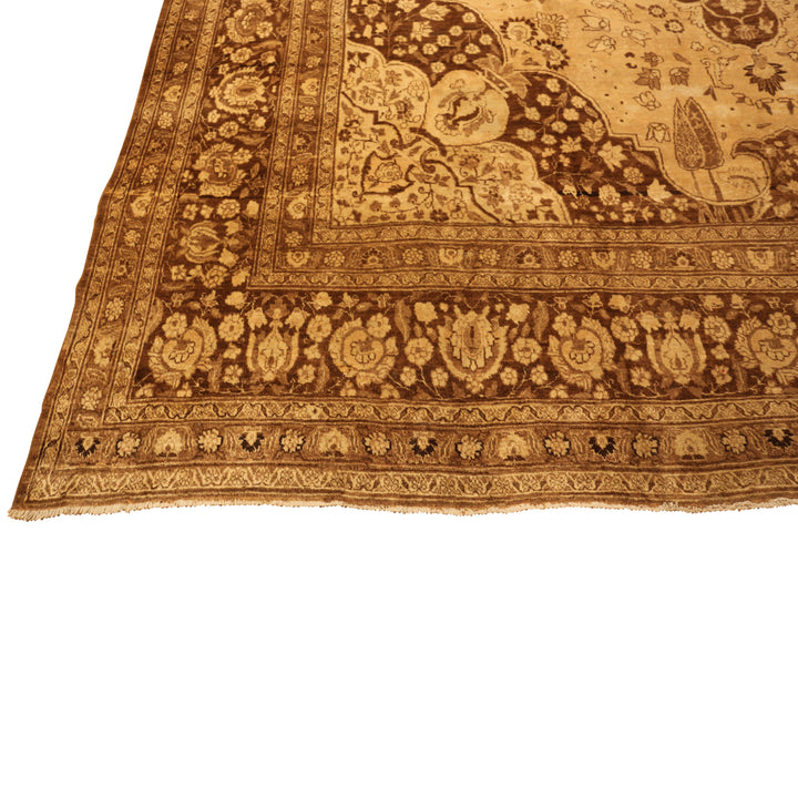 Antique Persian Tabriz Wool Rug - 12'9" x 17'3"