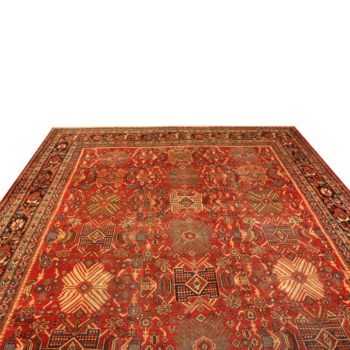 Antique Persian Sultanabad Wool Rug - 10'7" x 14'