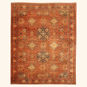 Antique Persian Sarouk Wool Rug - 11'3" x 13'7"