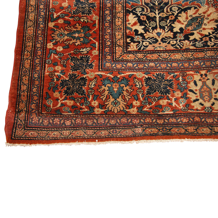 Antique Persian Sarouk Wool Rug - 11'3" x 13'7"