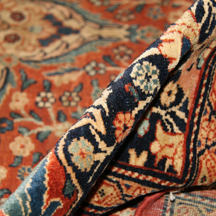 Antique Persian Sarouk Wool Rug - 11'3" x 13'7"