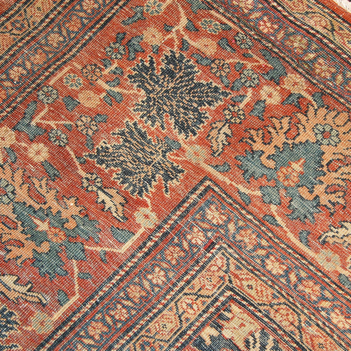 Antique Persian Sarouk Wool Rug - 11'3" x 13'7"