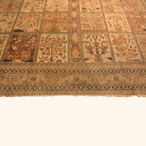 Antique Persian Tabriz Wool Rug - 12' x 19'7" - hover