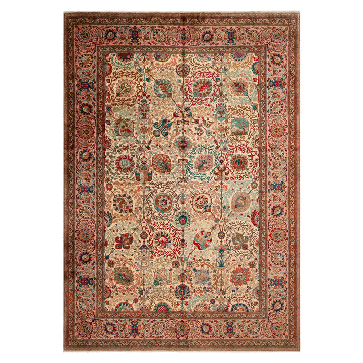 Antique Persian Tabriz Wool Rug - 11'1" x 16'